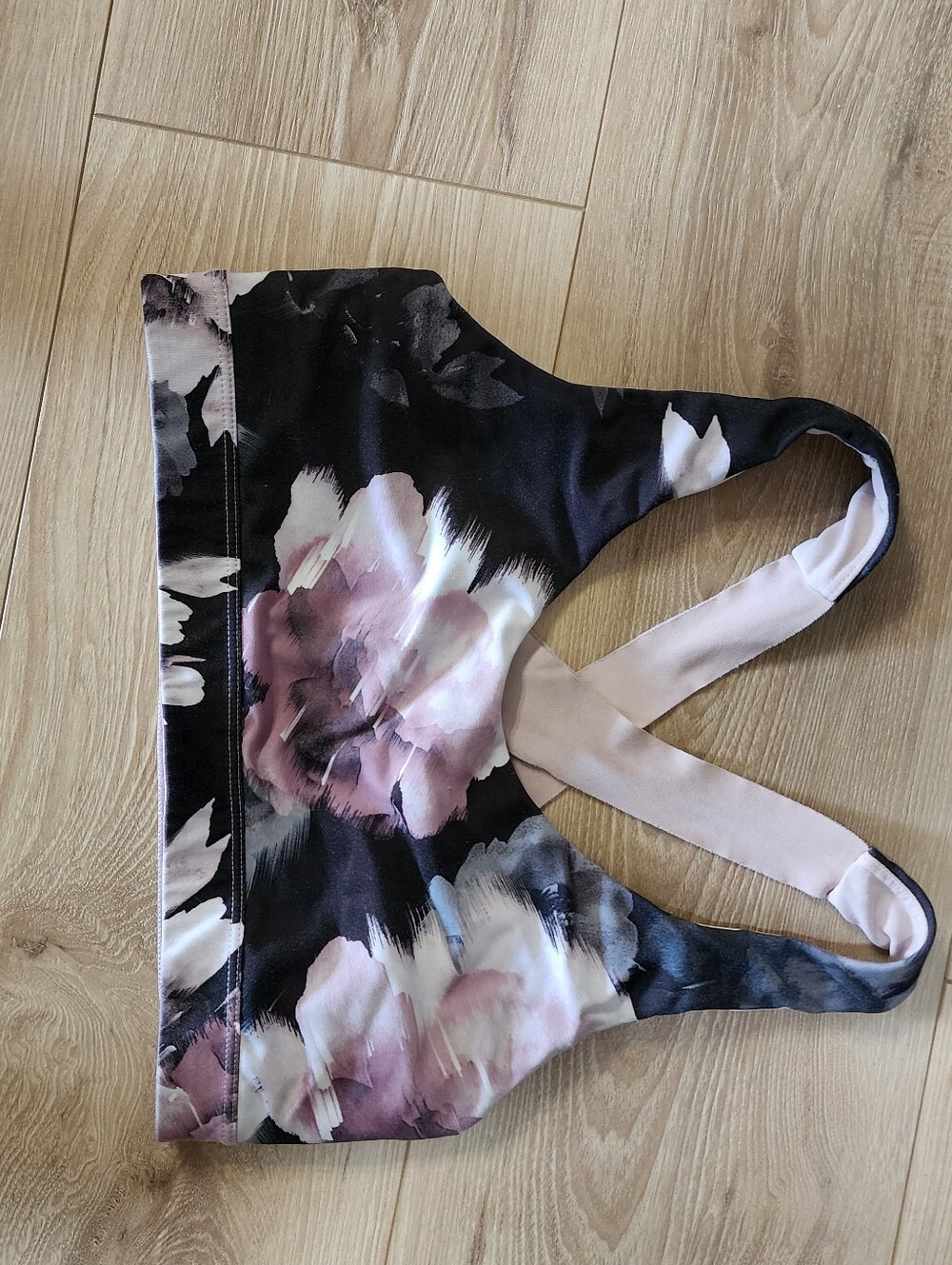 Old Navy Size Small Sports Bra with Pink Floral Print